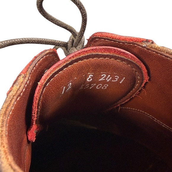 Allen Edmonds Finch Men\'s Oxford Saddle Shoes Brown Red Leather Lace Up 12 E main image 6